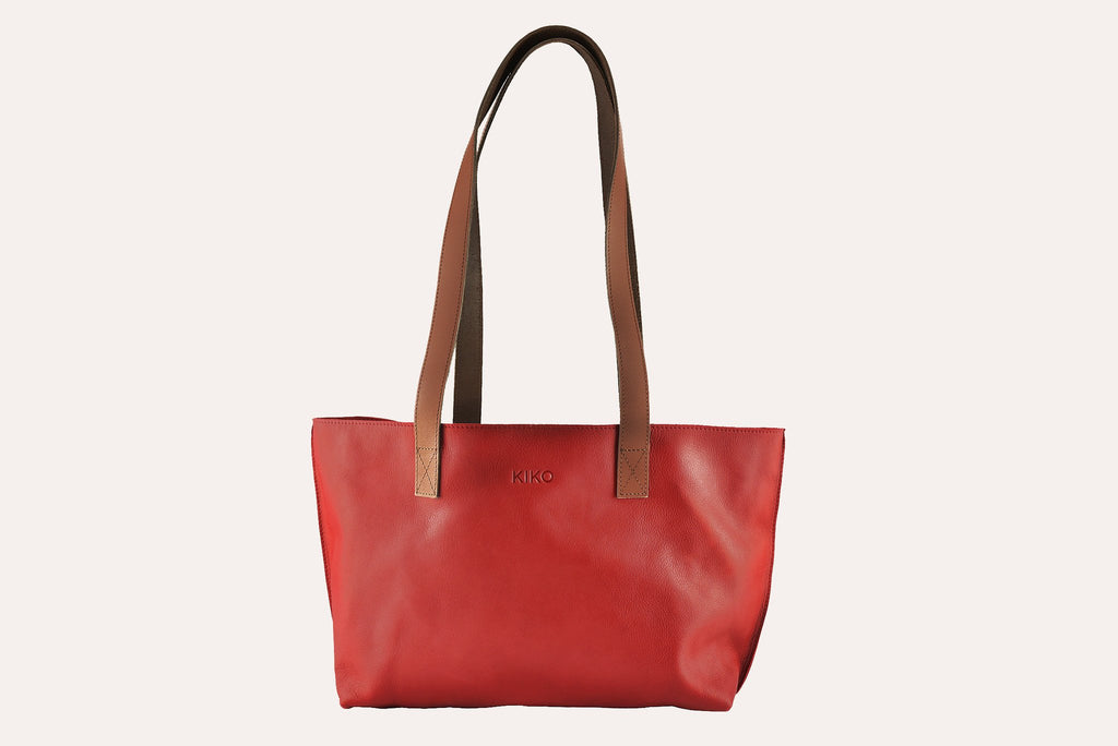 Perfect Leather Tote Red