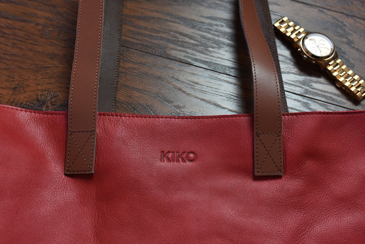 Perfect Leather Tote Red