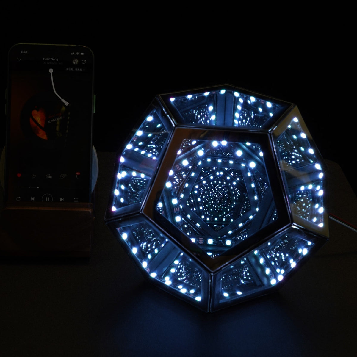 Infinity Dodecahedron Magic Table Lamp - RGB LED