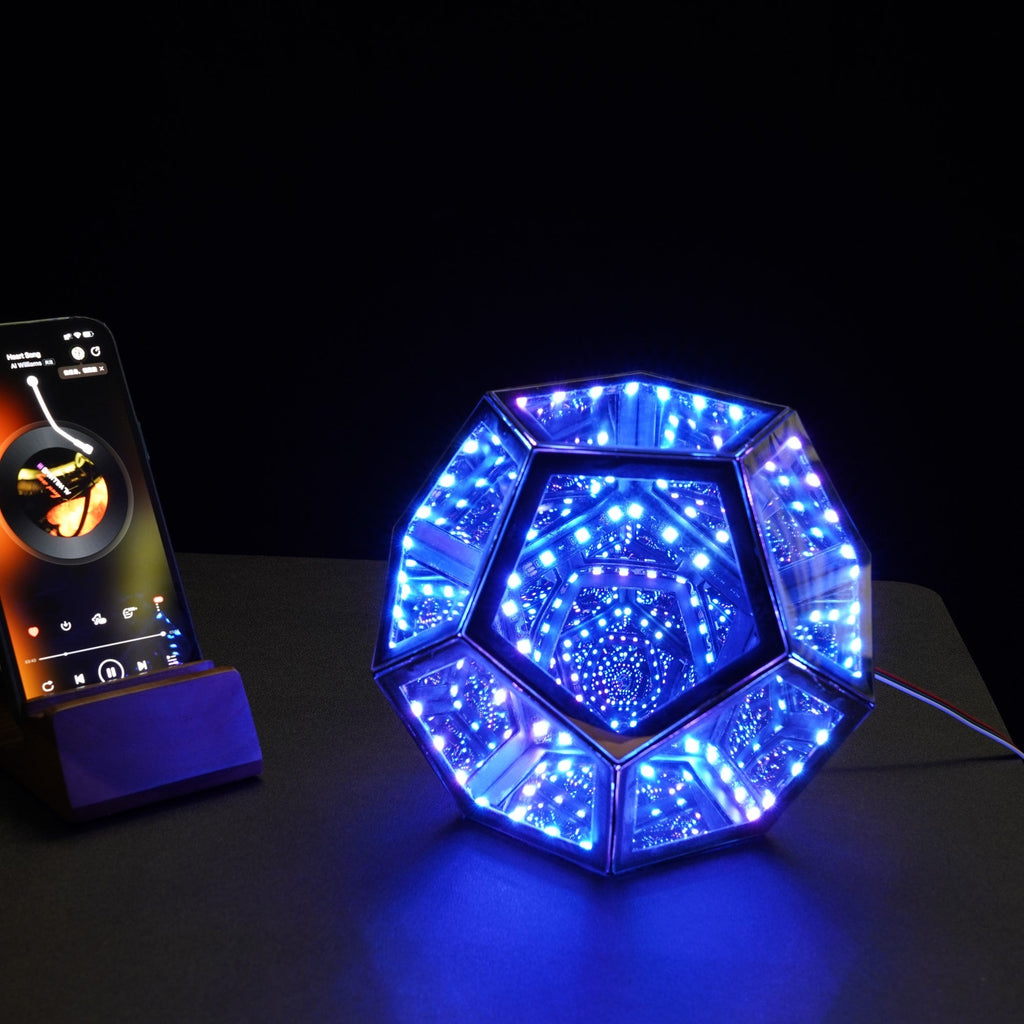 Infinity Dodecahedron Magic Table Lamp - RGB LED