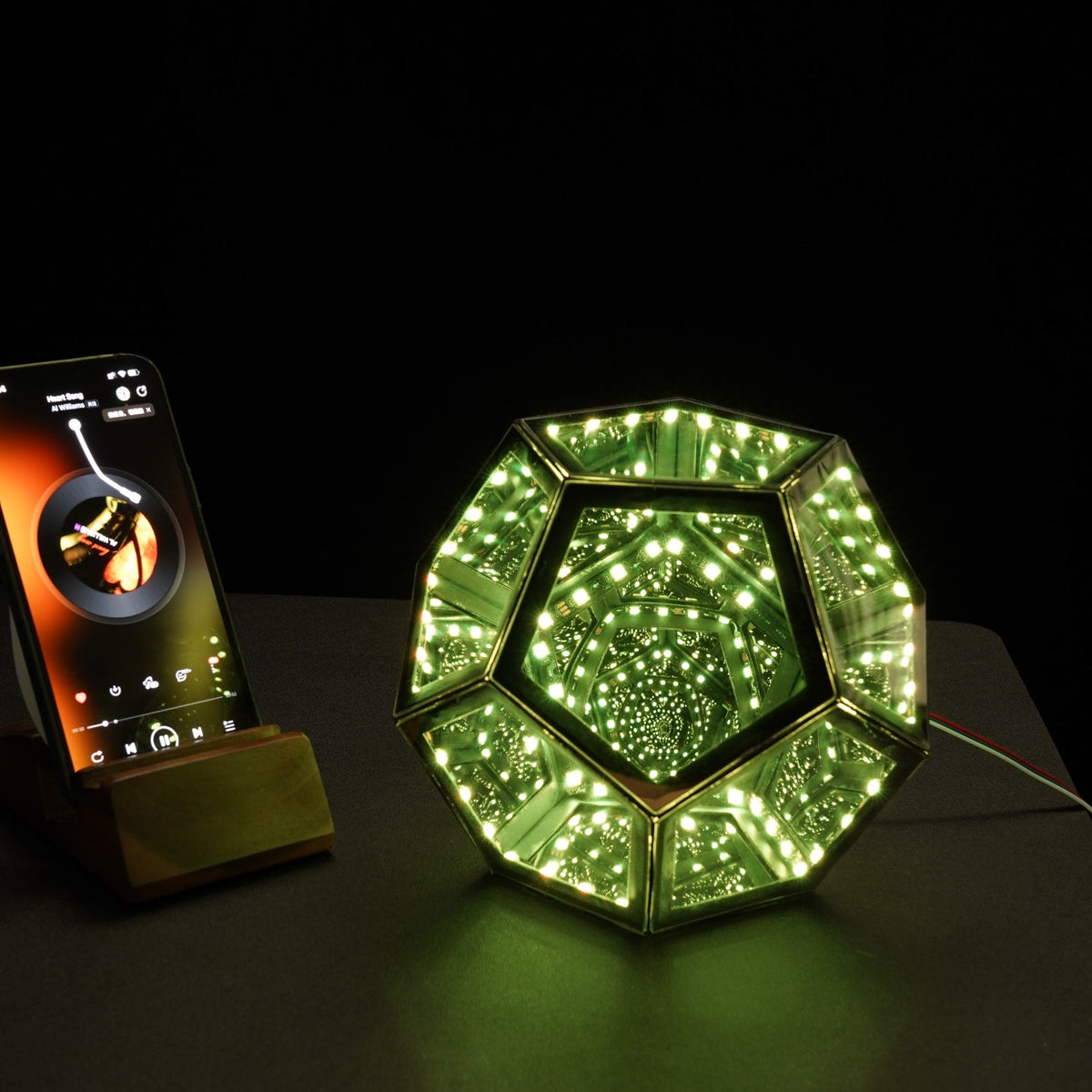 Infinity Dodecahedron Magic Table Lamp - RGB LED