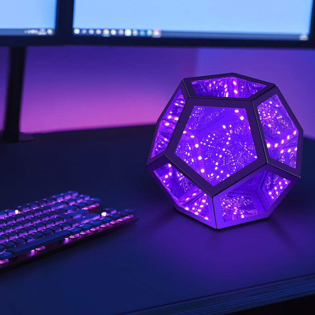 Infinity Dodecahedron Magic Table Lamp - RGB LED