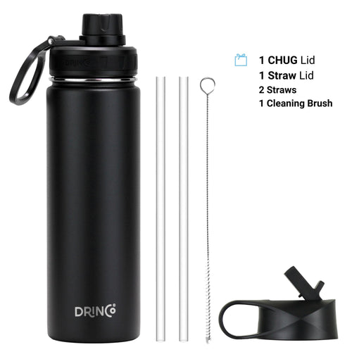 DRINCO® 22oz Stainless Steel Water Bottle - Black