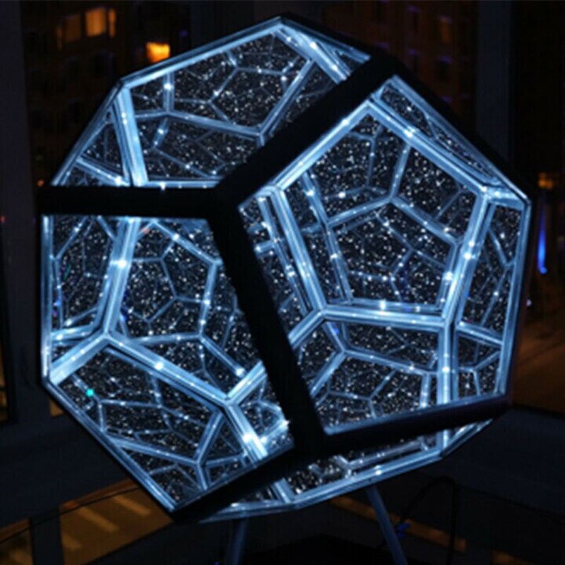 Infinity Dodecahedron Magic Table Lamp - RGB LED